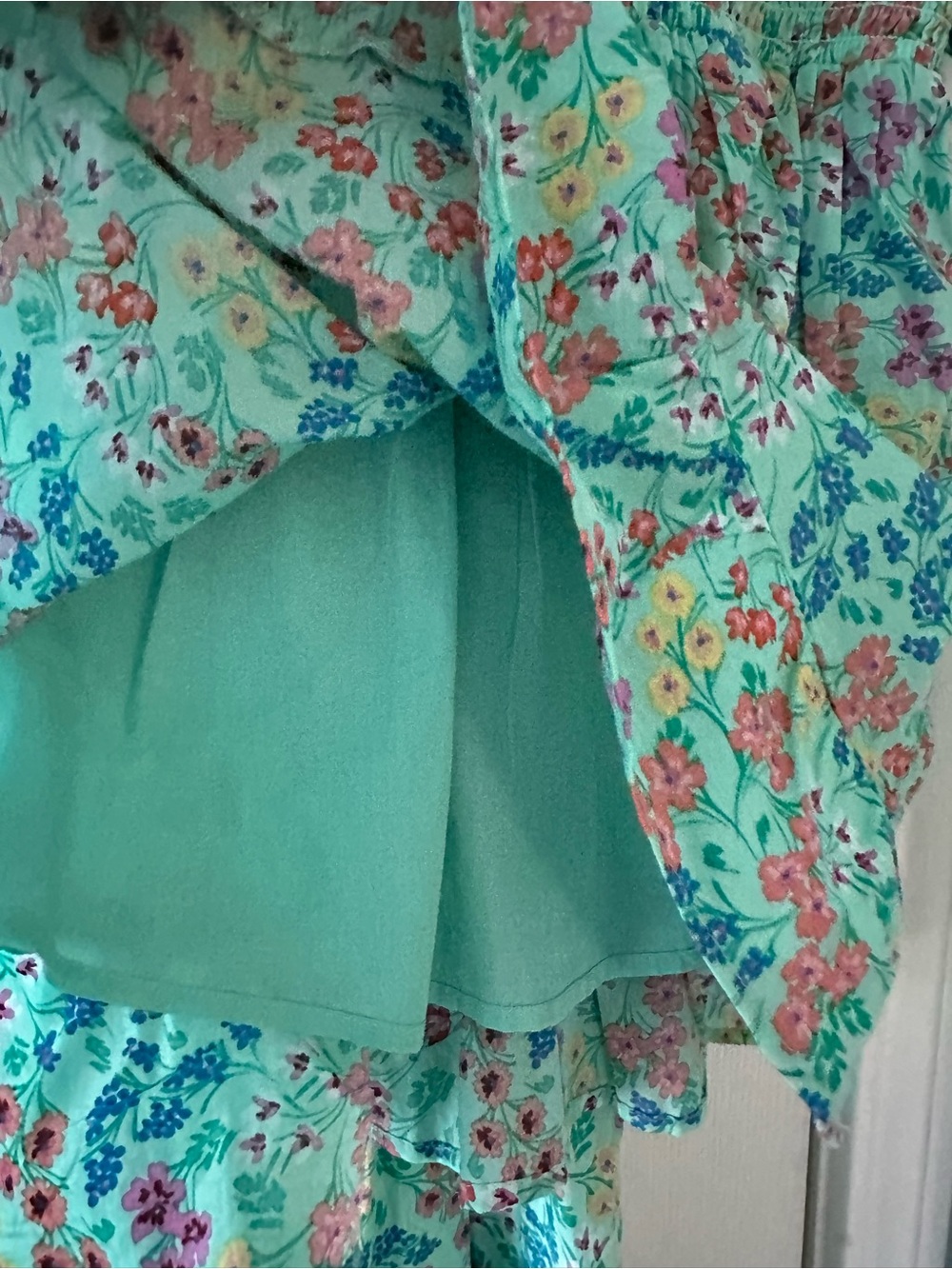 Matching Mint Green Floral Mother-Daughter Dresses - Picture 6 of 7